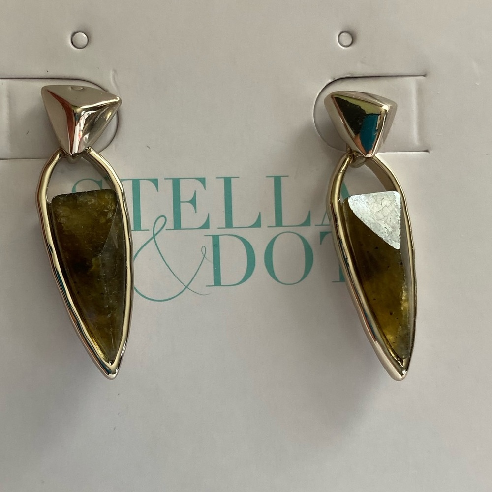 Stella & Dot Sommerville Labradorite Earrings. Please view all pics.